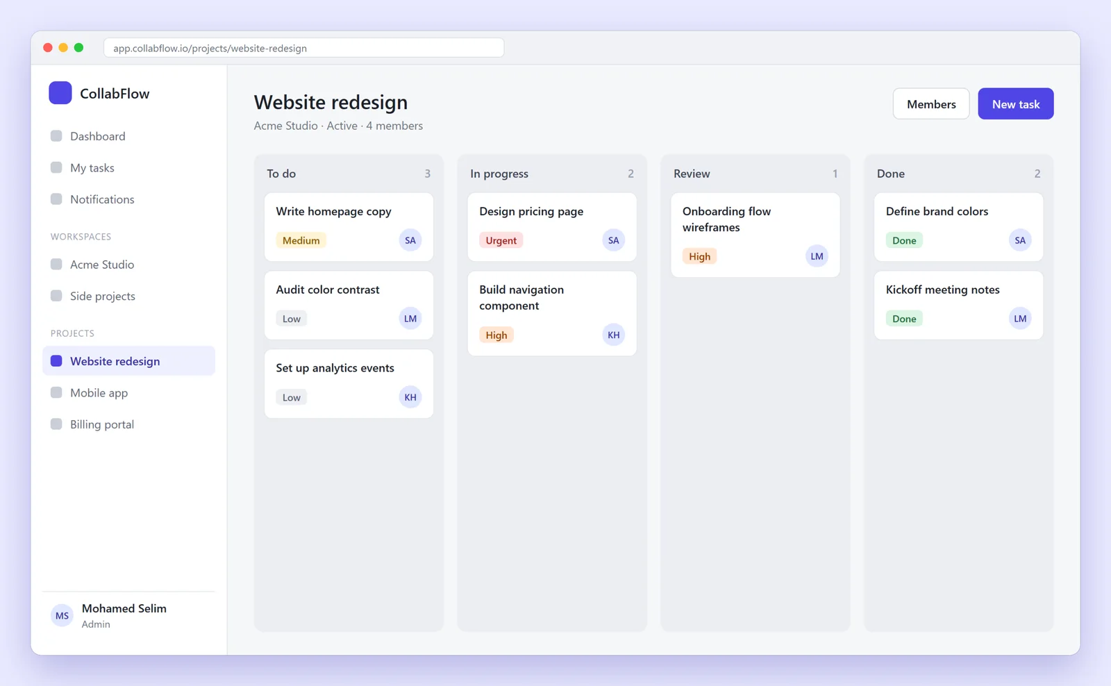 CollabFlow — SaaS Project Management API